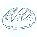 Icona pane disegnata per sito Celiachia Stanca.