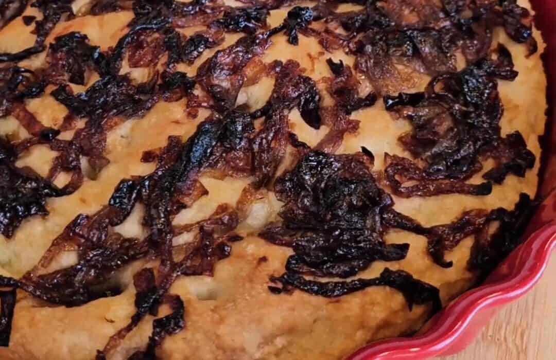 la focaccia alla cipolla caramelata senza glutine e lattosio