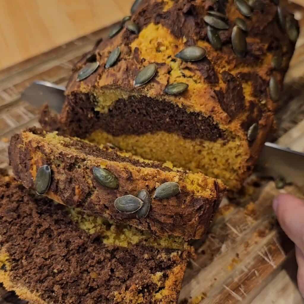 affettare plumcake senza glutine alla zucca