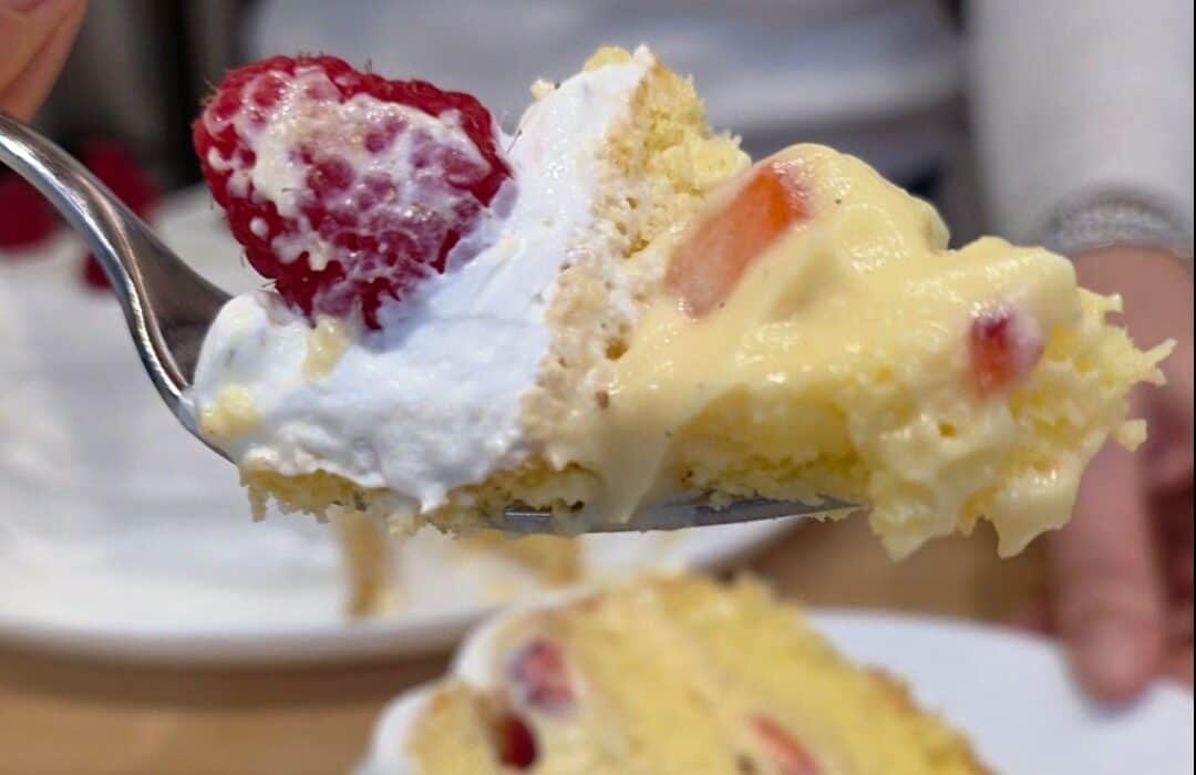 una forchettata di La mia torta di compleanno senza glutine e senza latte