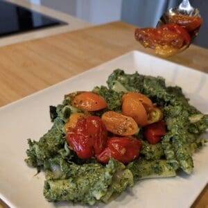 pasta senza glutine con il pesto di cavolo nero