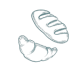 grafica disegno pane e cornetto
