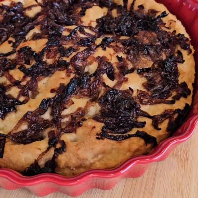 la focaccia alla cipolla caramelata senza glutine e lattosio